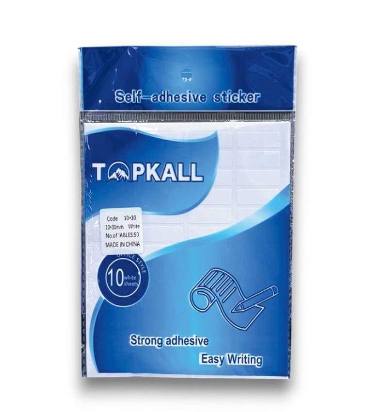 Feuilles d'étiquettes autocollantes 10f pour impression10x30mm